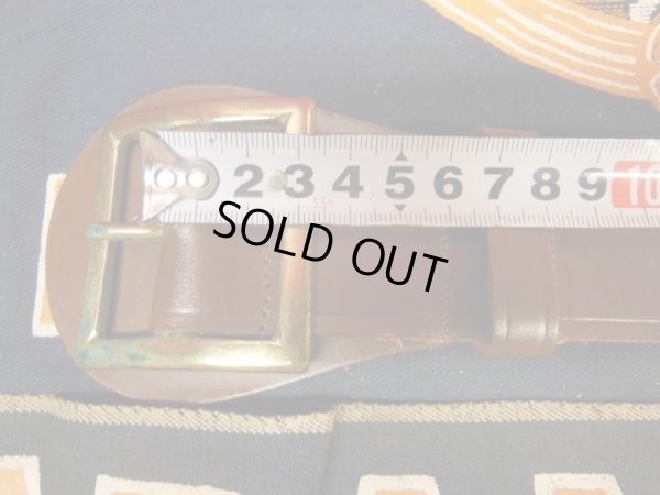 画像13: 1940'S WWII DEADSTOCK U.S.ARMY/USMC BROWN GARRISON BELT/W36(33-37)