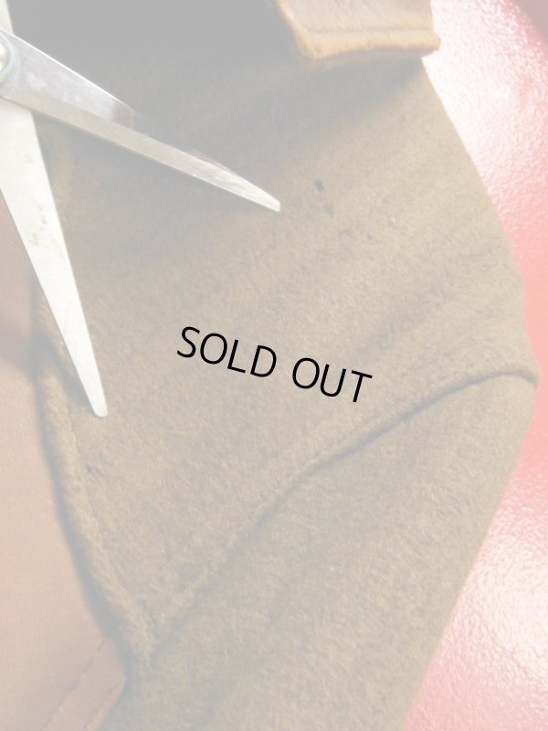 画像12: 1940'S UNKNOWN WOOL X LEATHER TWO TONE PANEL SPORTS JACKET