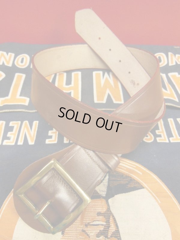 画像6: 1940'S WWII DEADSTOCK U.S.ARMY/USMC BROWN GARRISON BELT/W36(33-37)