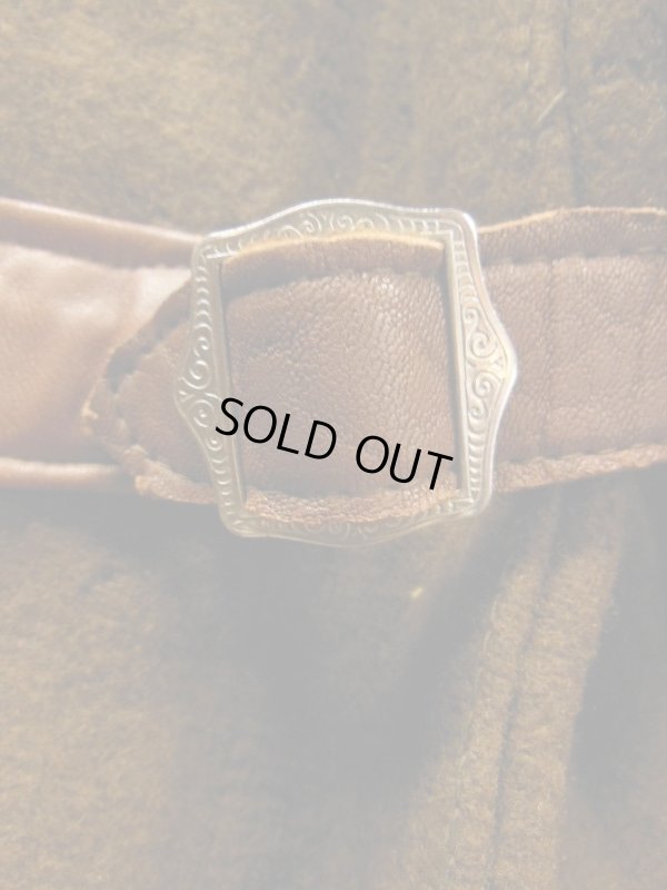 画像9: 1940'S UNKNOWN WOOL X LEATHER TWO TONE PANEL SPORTS JACKET