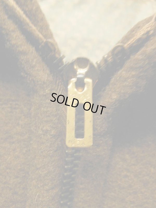 画像3: 1940'S UNKNOWN WOOL X LEATHER TWO TONE PANEL SPORTS JACKET