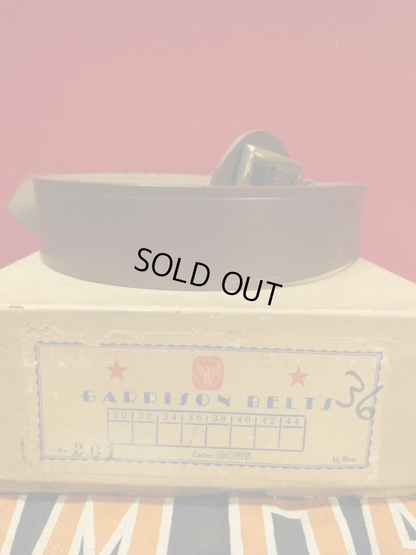 画像4: 1940'S WWII DEADSTOCK U.S.ARMY/USMC BROWN GARRISON BELT/W36(33-37)