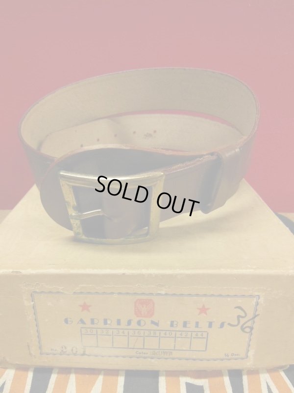 画像3: 1940'S WWII DEADSTOCK U.S.ARMY/USMC BROWN GARRISON BELT/W36(33-37)