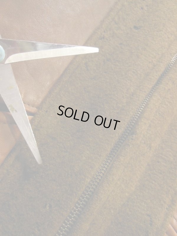 画像14: 1940'S UNKNOWN WOOL X LEATHER TWO TONE PANEL SPORTS JACKET