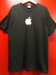 画像2: (3)90S00S US古着 ビンテージ apple アップルコンピューター 販売店イベントスタッフTシャツ/黒/Lサイズ (2)