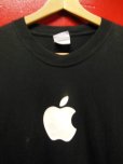 画像1: (3)90S00S US古着 ビンテージ apple アップルコンピューター 販売店イベントスタッフTシャツ/黒/Lサイズ (1)