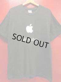 (2)90S00S US古着 ビンテージ apple アップルコンピューター 販売店イベントスタッフTシャツ/黒/Lサイズ
