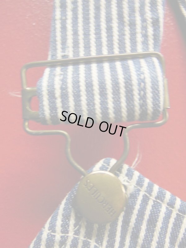 画像6: 1950'S HERCULES HICKORY STRIPE OVERALLS/TOOL POCKET/W KNEE/40X30