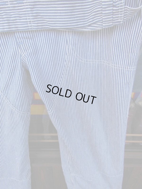 画像14: 1950'S HERCULES HICKORY STRIPE OVERALLS/TOOL POCKET/W KNEE/40X30