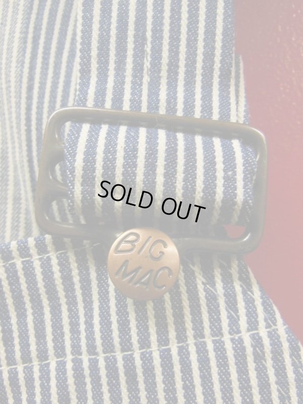 画像5: 1980'S DEADSTOCK BIG MAC HICKORY STRIPE CARPENTERS OVERALLS W/APRON SZ/38X30