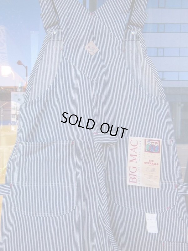 画像19: 1980'S DEADSTOCK BIG MAC HICKORY STRIPE CARPENTERS OVERALLS W/APRON SZ/38X30