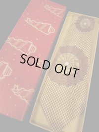 1940'S~ PENNLEIGH SPIDERWEB PRINTED RAYON CRAVAT NECKTIE