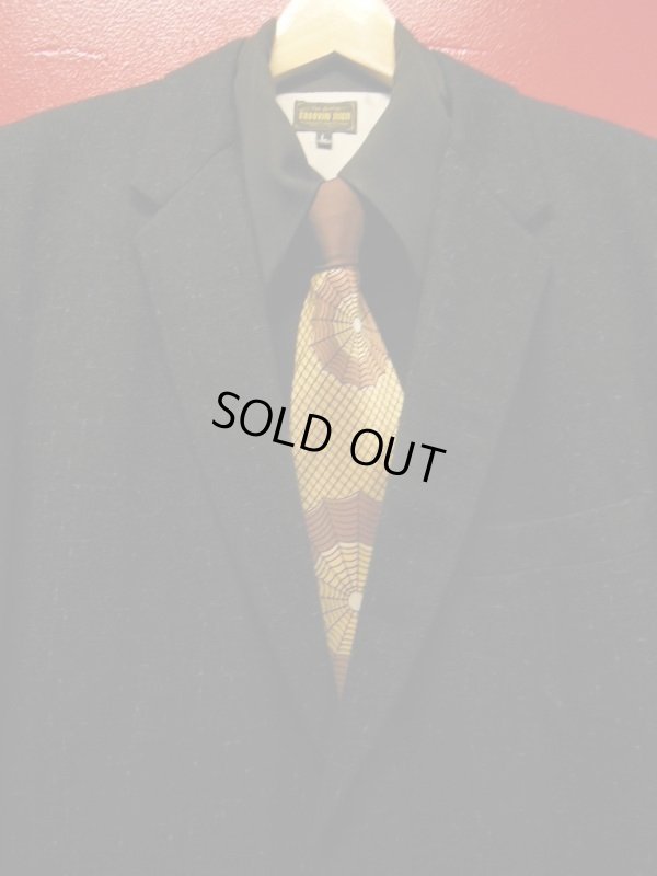 画像15: 1940'S~ PENNLEIGH SPIDERWEB PRINTED RAYON CRAVAT NECKTIE