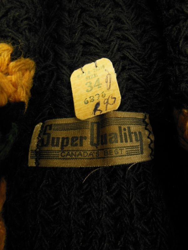 画像9: 1940'S DEADSTOCK SUPER QUALITY BLACK SHAWL COLLAR SWEATER/S