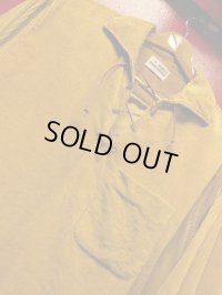 1960'S MARTE CONTINENTALS CORDUROY LACE UP PULLOVER SHIRT SZ/L