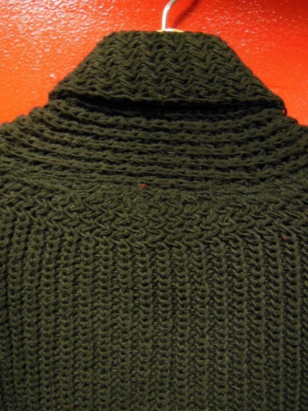 画像6: 1940'S DEADSTOCK SUPER QUALITY BLACK SHAWL COLLAR SWEATER/S