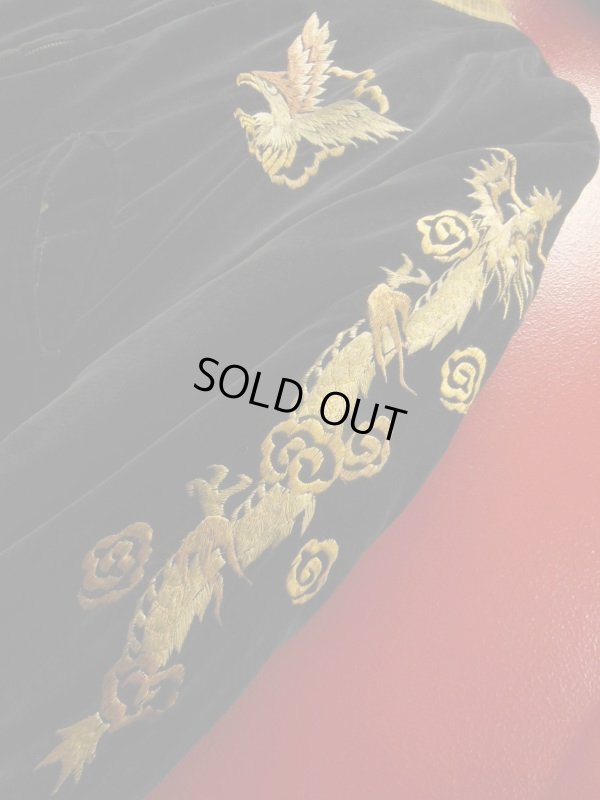 画像9: 1950'S VELVET JAPANESE EMBROIDERED SOUVENIR JACKET　SZ/M