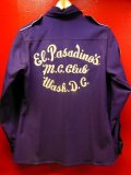 1950'S EL.PASADINO'S M.C.CLUB EMBROIDERED MC CLUBSHIRT SIZE/S