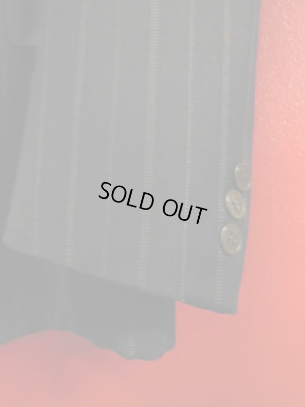 画像7: 1930'S BOND CLOTHES DARK NAVY DOUBLE BREAST PINSTRIPE SUIT 