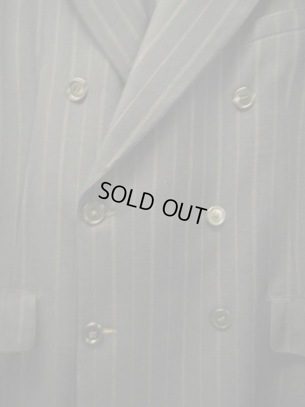 画像4: 1930'S BOND CLOTHES DARK NAVY DOUBLE BREAST PINSTRIPE SUIT 