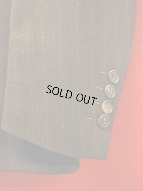 画像7: 1930'S CUSTMODE CLOTHES DARK BROWN PINSTRIPE DOUBLE BREAST SUIT 