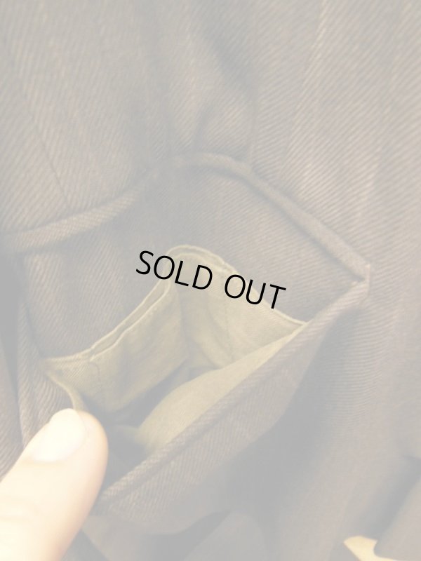 画像14: 1930'S CUSTMODE CLOTHES DARK BROWN PINSTRIPE DOUBLE BREAST SUIT 