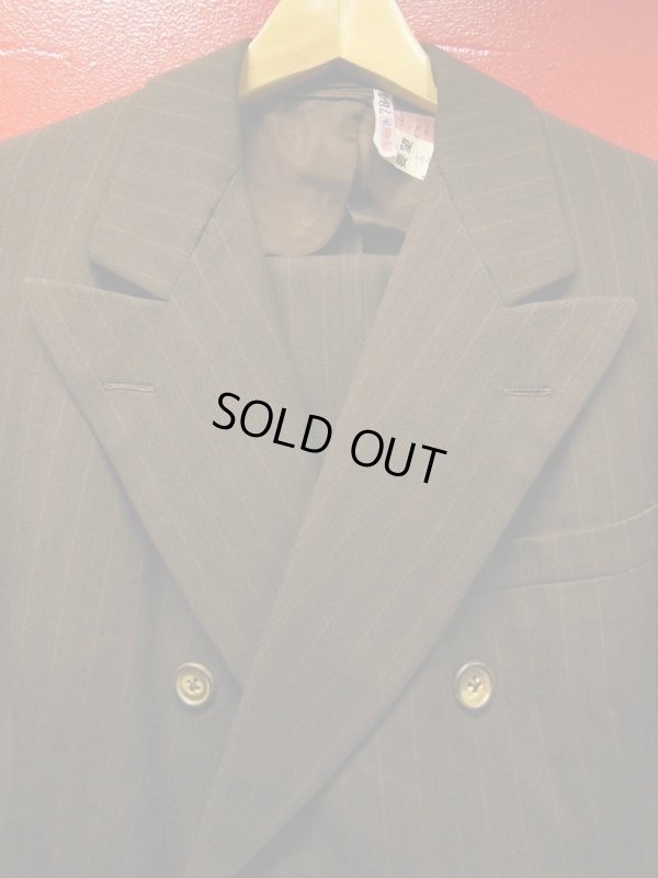 画像3: 1930'S CUSTMODE CLOTHES DARK BROWN PINSTRIPE DOUBLE BREAST SUIT 
