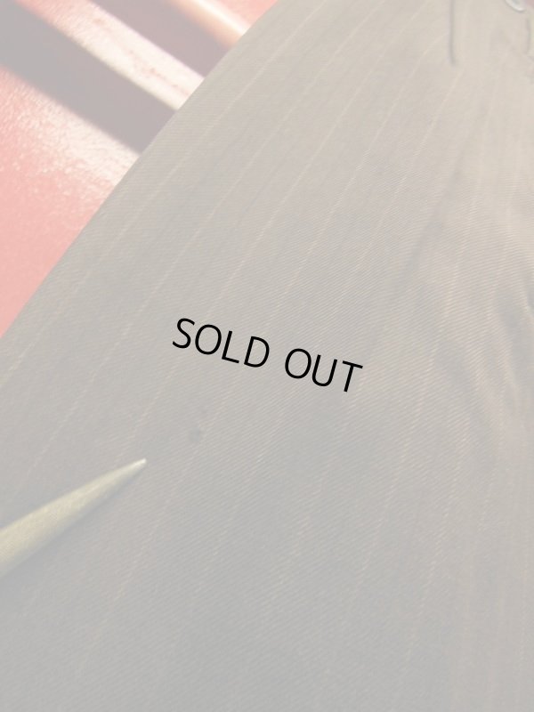 画像20: 1930'S CUSTMODE CLOTHES DARK BROWN PINSTRIPE DOUBLE BREAST SUIT 