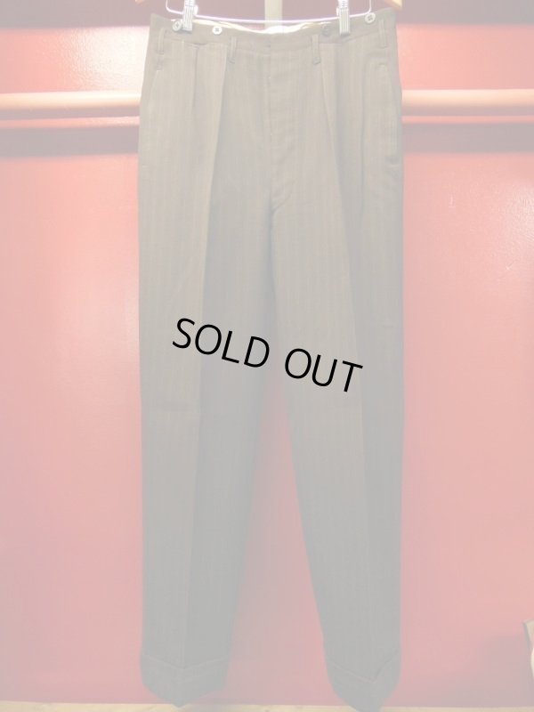 画像16: 1930'S CUSTMODE CLOTHES DARK BROWN PINSTRIPE DOUBLE BREAST SUIT 