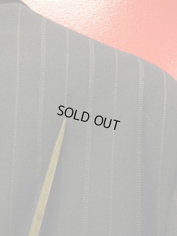 画像13: 1930'S BOND CLOTHES DARK NAVY DOUBLE BREAST PINSTRIPE SUIT 