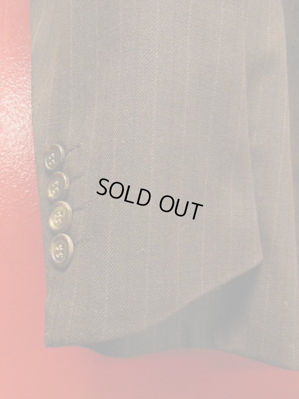 画像6: 1930'S CUSTMODE CLOTHES DARK BROWN PINSTRIPE DOUBLE BREAST SUIT 