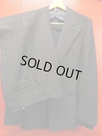 1930'S BOND CLOTHES DARK NAVY DOUBLE BREAST PINSTRIPE SUIT 