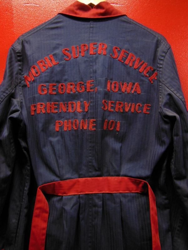 画像6: 1930'S〜 DEAD SOCONY MOBIL OIL TWO TONE  HBT SHOP COAT SZ/40