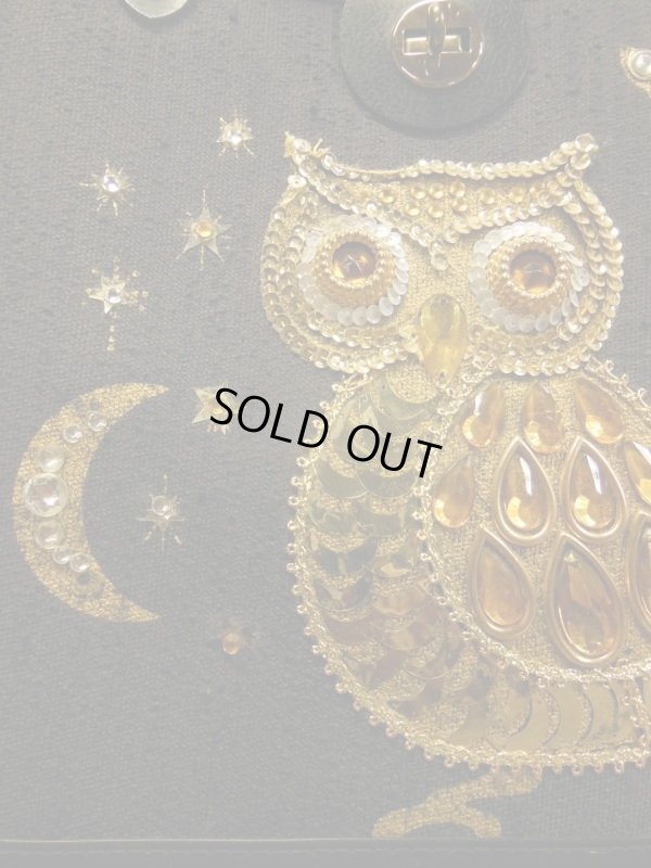 画像5: 1960'S ENID COLLINS STYLE OWL JEWELED BAG/BLACK