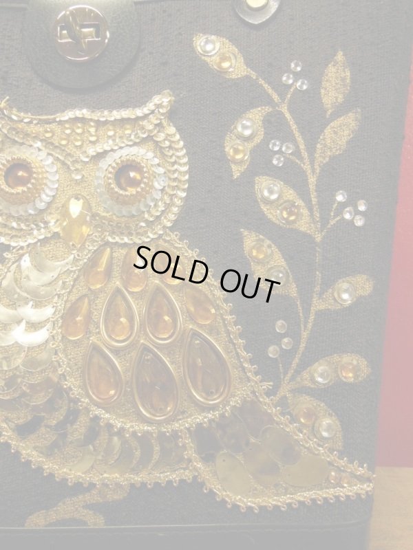 画像6: 1960'S ENID COLLINS STYLE OWL JEWELED BAG/BLACK