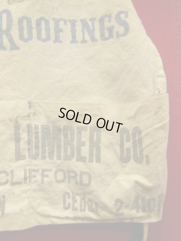 画像6: VINTAGE COLD SEAL/MICHIGAN LUMBER CO, WORK APRON/ワーク 生成 エプロン