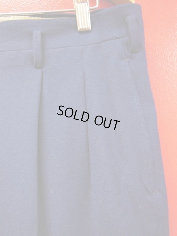 画像7: 1950'S UNKNOWN NAVY WOOL GABERDINE SLACKS 36X30