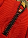 画像11: 1950'S〜 WESTWOOD RED X BLACK SHAWL COLLAR HALF ZIP WOOL SWEATER SIZE/L