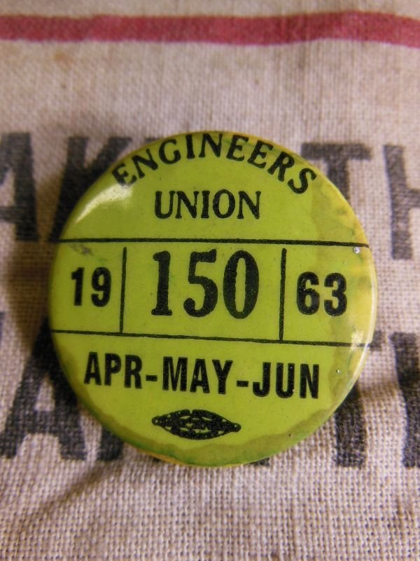 画像6: (7)1963年 ビンテージ 3個セット ENGINEERS UNION PIN BACK 缶バッジ