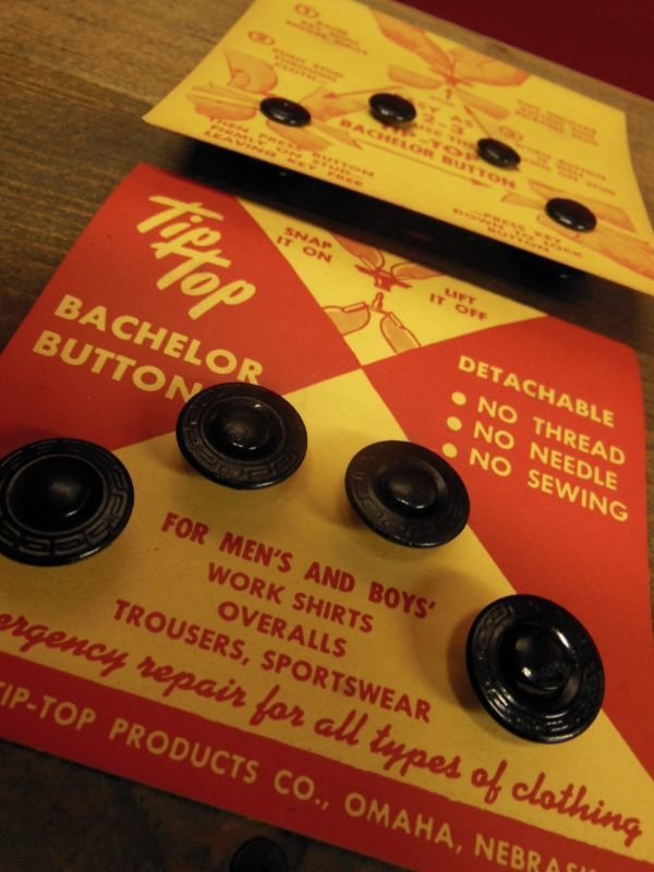 画像7: 1940'S〜 NOS TIP TOP BACHELOR DETACHABLE BUTTONS ON CARD ビンテージ 交換等ボタン　 