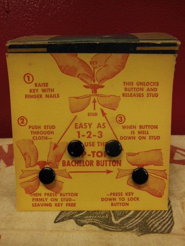 画像3: 1940'S〜 NOS TIP TOP BACHELOR DETACHABLE BUTTONS ON CARD ビンテージ 交換等ボタン　 