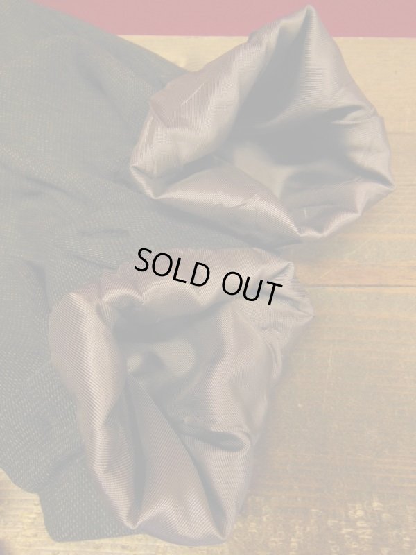 画像13: 1950'S MADE IN CALIFORNIA BLACK X SALMON FLECK RAYON JACKET SZ/XL/黒ベース ギャバジャン