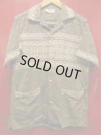 1950'S TIPICOS MEXICAN HANDWOVEN BORDER SHIRT SZ/M