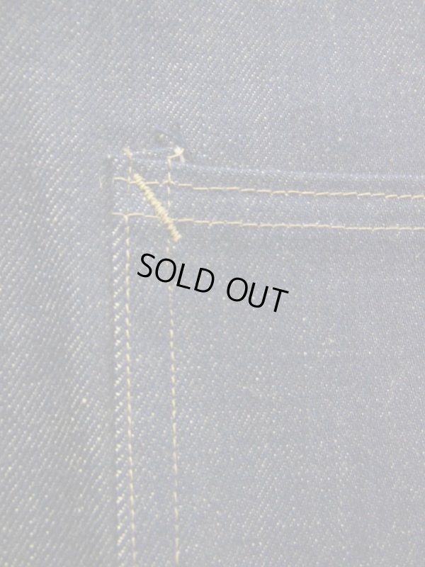 画像16: 1950'S DEADSTOCK UNKNOWN INDIGO DENIM WORK PANTS　38X36