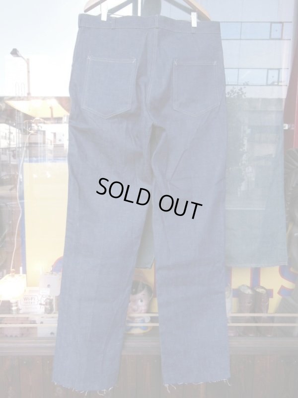 画像12: 1950'S DEADSTOCK UNKNOWN INDIGO DENIM WORK PANTS　38X36