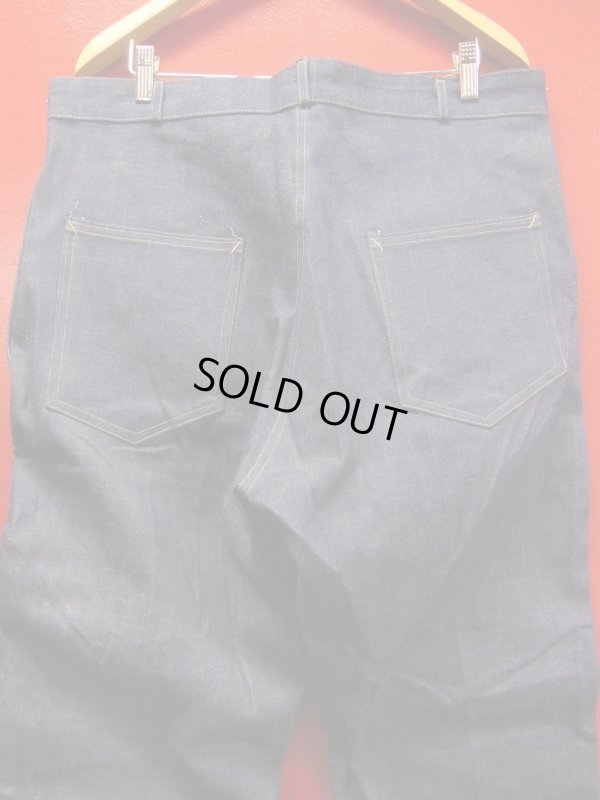 画像13: 1950'S DEADSTOCK UNKNOWN INDIGO DENIM WORK PANTS　38X36