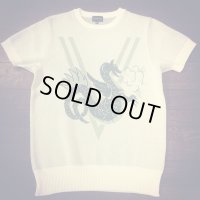 The GROOVIN HIGH Vintage 50'S Style Summer Knit /Dragon/A178/Green/M