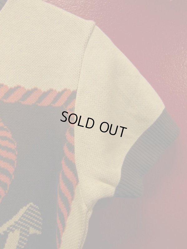 画像12: The GROOVIN HIGH A199 Vintage Style Short Summer Knit "Anchor" Green/Brown