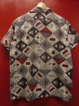 画像5: 1950'S SWIM MATES ABSTRACT ATOMIC PRINT COTTON SHIRT SZ/M