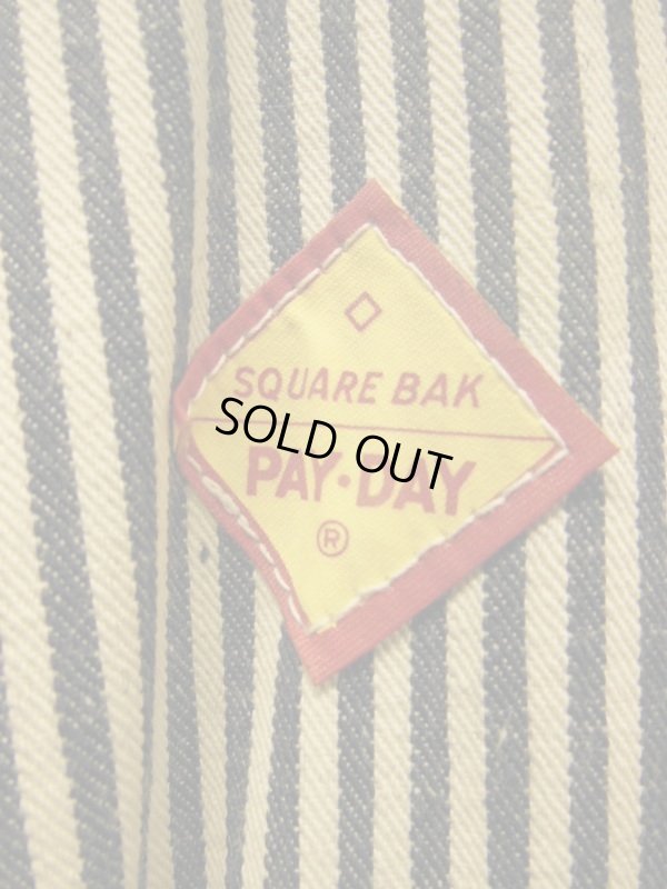 画像11: 1950'S DEADSTOCK PAYDAY EXTRA STRIPE CARPENTERS OVERALLS SZ/44X30